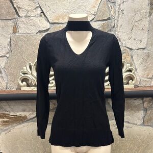 89th & Madison Classic Black Knit Top